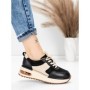 Pantofi Sport Dama din piele naturala 6055 BLACK | ADVANCER
