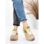 Pantofi Sport Dama din piele naturala KM9218 YELLOW-GREEN | ADVANCER