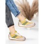Pantofi Sport Dama din piele naturala KM9218 YELLOW-GREEN | ADVANCER