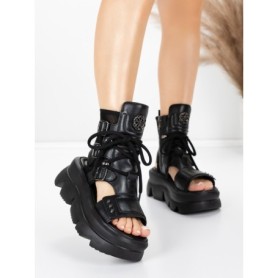 Sandale Dama din piele naturala 19633 BLACK | ADVANCER