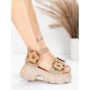 Sandale Dama din piele naturala 18651 APRICOT | ADVANCER