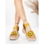 Sandale Dama din piele naturala 18651 YELLOW | ADVANCER