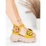 Sandale Dama din piele naturala 18651 YELLOW | ADVANCER