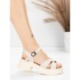Sandale Dama din piele naturala 2567 CREAM | ADVANCER