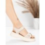 Sandale Dama din piele naturala 2562 CREAM | ADVANCER