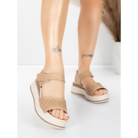 Sandale Dama din piele naturala 25069 APRICOT | ADVANCER