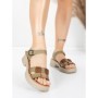Sandale Dama din piele naturala 251077 GREEN-BROWN | ADVANCER