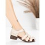 Sandale Dama din piele naturala 7983 CREAM | ADVANCER