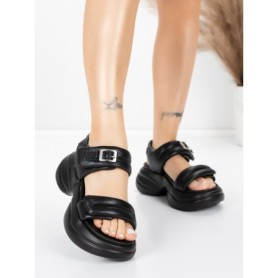 Sandale Dama din piele naturala 6818-1 BLACK | ADVANCER