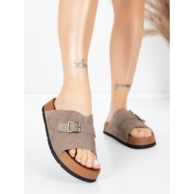 Papuci Dama din piele naturala 2559 GREY | ADVANCER