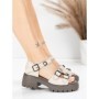 Sandale Dama din piele naturala 10672 CREAM | ADVANCER