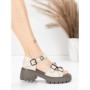Sandale Dama din piele naturala 10672 CREAM | ADVANCER