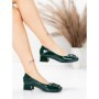 Pantofi cu toc din piele naturala 1011-1062 GREEN | FORMAZIONE