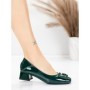 Pantofi cu toc din piele naturala 1011-1062 GREEN | FORMAZIONE