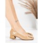 Pantofi cu toc din piele naturala 1011-1062 APRICOT | FORMAZIONE