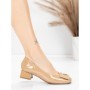 Pantofi cu toc din piele naturala 1011-1062 APRICOT | FORMAZIONE