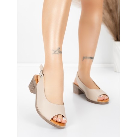 Sandale Dama din piele naturala 352-1 APRICOT | ADVANCER