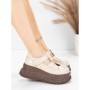 Pantofi Casual Dama din piele naturala 58588 CREAM | ADVANCER