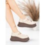 Pantofi Casual Dama din piele naturala 58588 CREAM | ADVANCER