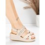 Sandale Dama din piele naturala 9573 CREAM | ADVANCER