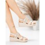 Sandale Dama din piele naturala 9573 CREAM | ADVANCER