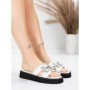 Papuci Dama din piele naturala 5SY33 WHITE | MEI