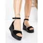 Sandale Dama cu Platforma 5H76 BLACK | MEI