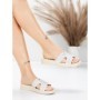 Papuci Dama cu Talpa Joasa 5XJ110 WHITE | MEI