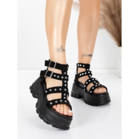 Sandale Dama cu Platforma 56WL31 BLACK | MEI