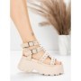 Sandale Dama cu Platforma 56WL31 BEIGE | MEI