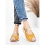 Pantofi Casual Dama din piele naturala KM9205 YELLOW | ADVANCER