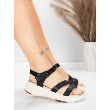 Dámske sandále vyrobené z pravej kože 032 Čierna | Adv... » MeiMall.sk