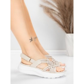 Dámske sandále na platforme 5GS67 Béžová | Mei » MeiMall.sk