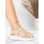 Dámske sandále na platforme 5GS68 Béžová | Mei » MeiMall.sk
