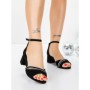 Sandale Dama cu Toc Gros 5XKK96 BLACK | MEI