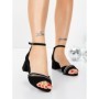 Sandale Dama cu Toc Gros 5XKK96 BLACK | MEI