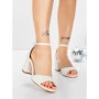 Sandale Dama cu Toc Gros 5XKK108 WHITE | MEI
