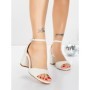 Sandale Dama cu Toc Gros 5XKK108 WHITE | MEI