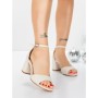 Sandale Dama cu Toc Gros 5XKK108 BEIGE | MEI