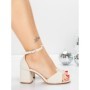 Sandale Dama cu Toc Gros 5XKK108 BEIGE | MEI