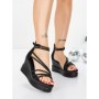 Sandale Dama cu Platforma 5SY31 BLACK | MEI