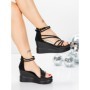 Sandale Dama cu Platforma 5SY31 BLACK | MEI