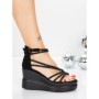 Sandale Dama cu Platforma 5SY31 BLACK | MEI