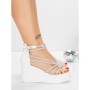 Sandale Dama cu Platforma 5SY31 WHITE | MEI