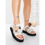 Sandale Dama cu Talpa Joasa 5SY32 WHITE | MEI