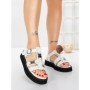 Sandale Dama cu Talpa Joasa 5SY32 WHITE | MEI