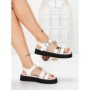 Sandale Dama cu Talpa Joasa 5SY32 WHITE | MEI