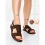 Sandale Dama cu Talpa Joasa 5SY35 BROWN | MEI