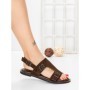 Sandale Dama cu Talpa Joasa 5SY35 BROWN | MEI