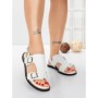 Sandale Dama cu Talpa Joasa 5SY35 WHITE | MEI